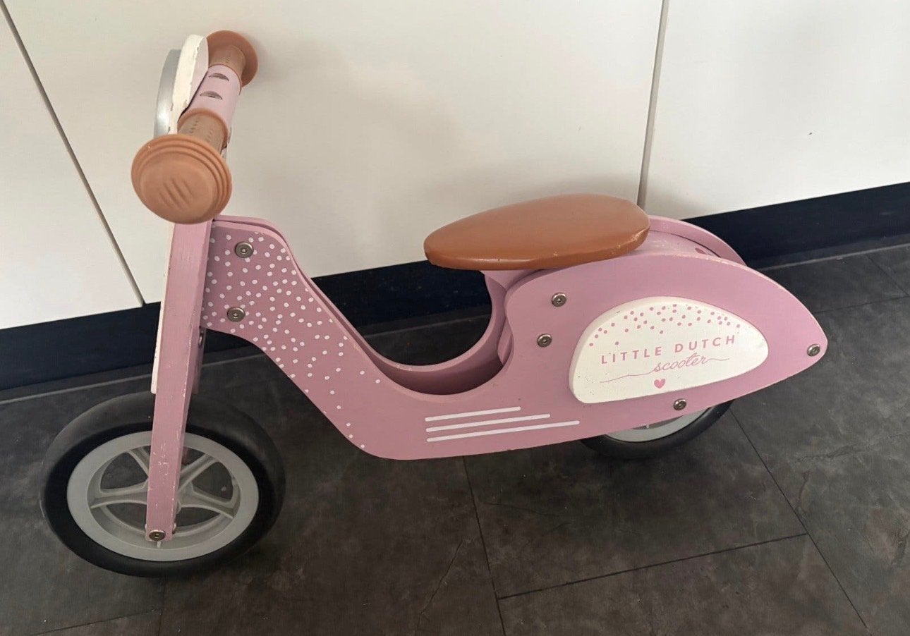 Little Dutch Roze Loopfiets Scooter - Zo goed als nieuw, Ophalen, Zo goed als nieuw, Loopfiets