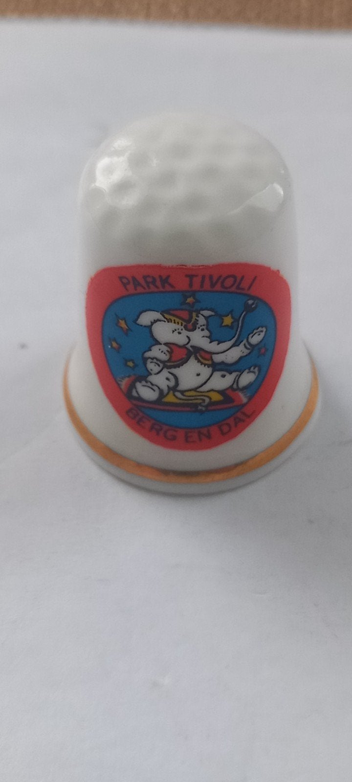 Vintage Vingerhoedje Park Tivoli Berg en Dal Porselein, Ophalen of Verzenden, Gebruikt, Porselein, Nederland