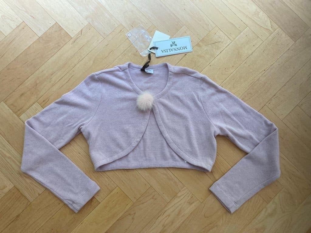 Monnalisa licht roze vest bolero nieuw met pompon mt 158!, Meisje, Trui of Vest, Nieuw, Ophalen of Verzenden