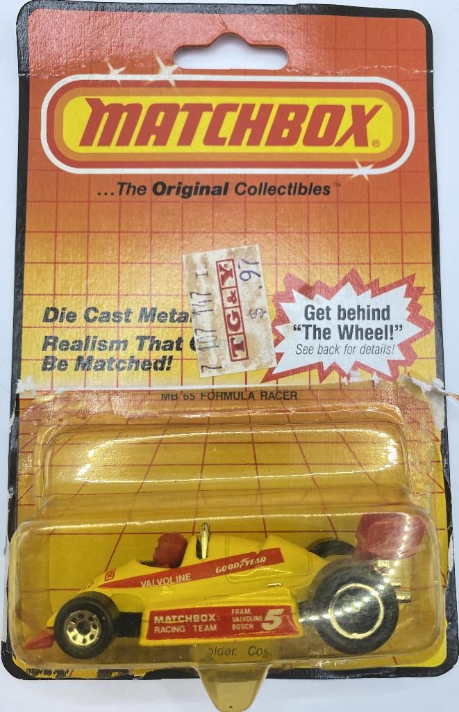 Matchbox 6G-4 Ferrari F1 geel met chromen rollbar, Hobby en Vrije tijd, Modelauto's | Overige schalen, Zo goed als nieuw, Auto