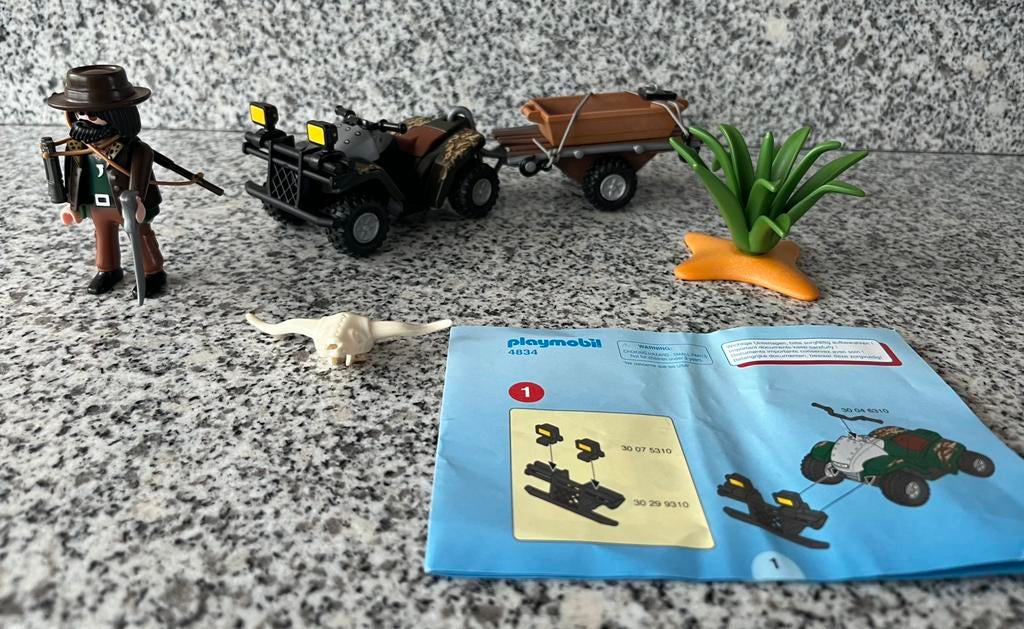 Playmobil 4834 Safari Quad helemaal compleet, Kinderen en Baby's, Speelgoed | Playmobil, Ophalen of Verzenden, Zo goed als nieuw