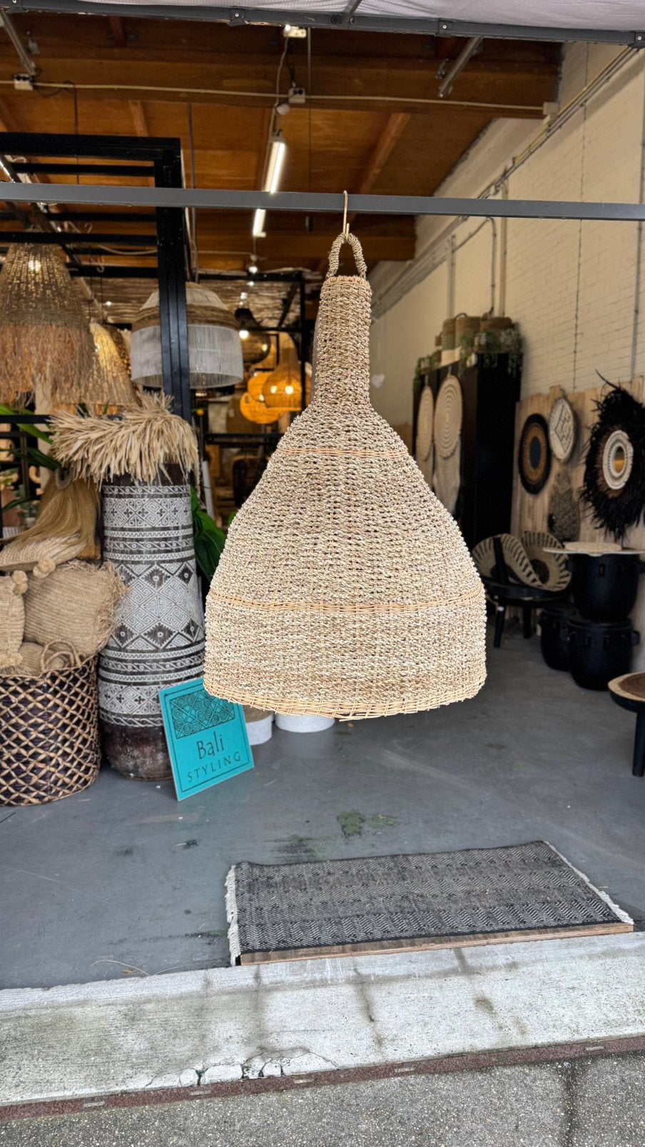 Hanglampen van zeegras, Ophalen, Nieuw, Overige materialen, Ibiza bali