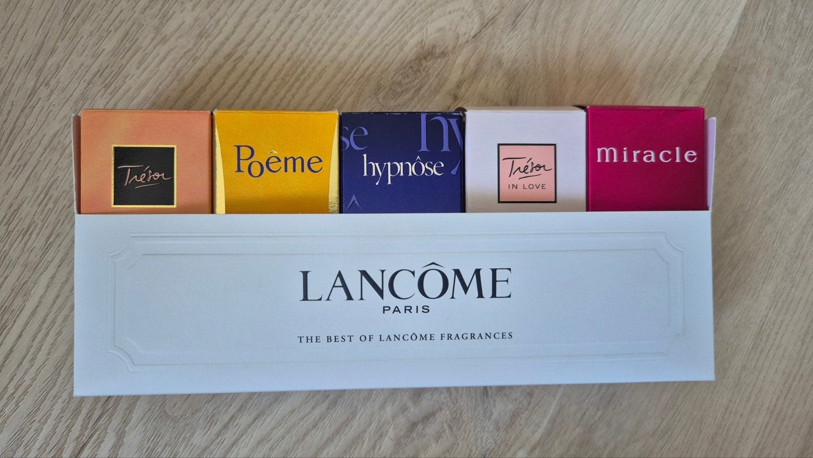 Gift set Lancome miniatures. Zie omschrijving, Ophalen, Zo goed als nieuw, Miniatuur, Gevuld