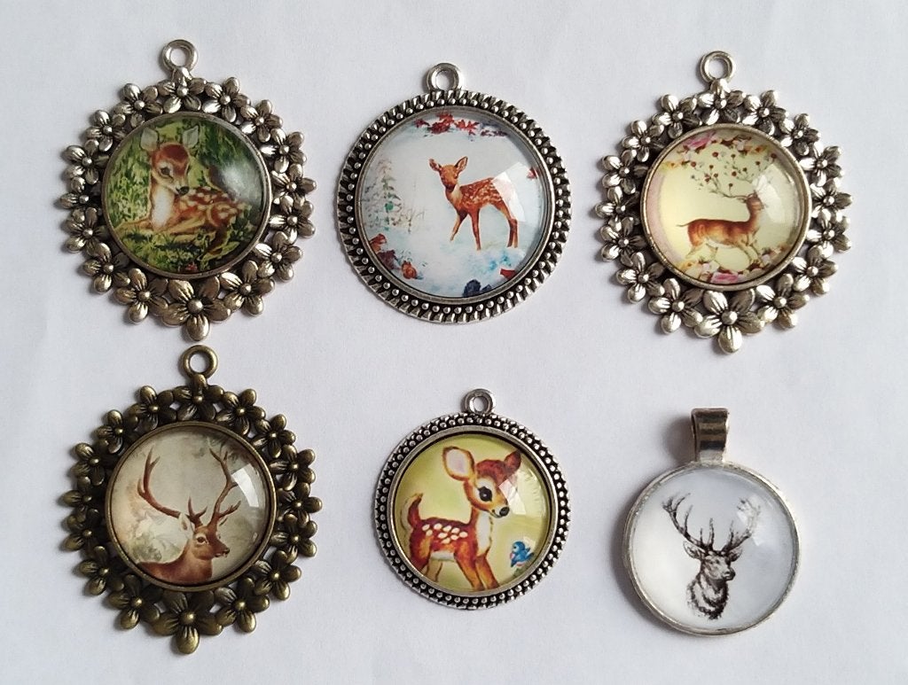 Hertjes herten bambi kettinghangers hangers, Overige materialen, Nieuw, Ophalen of Verzenden, Zilver