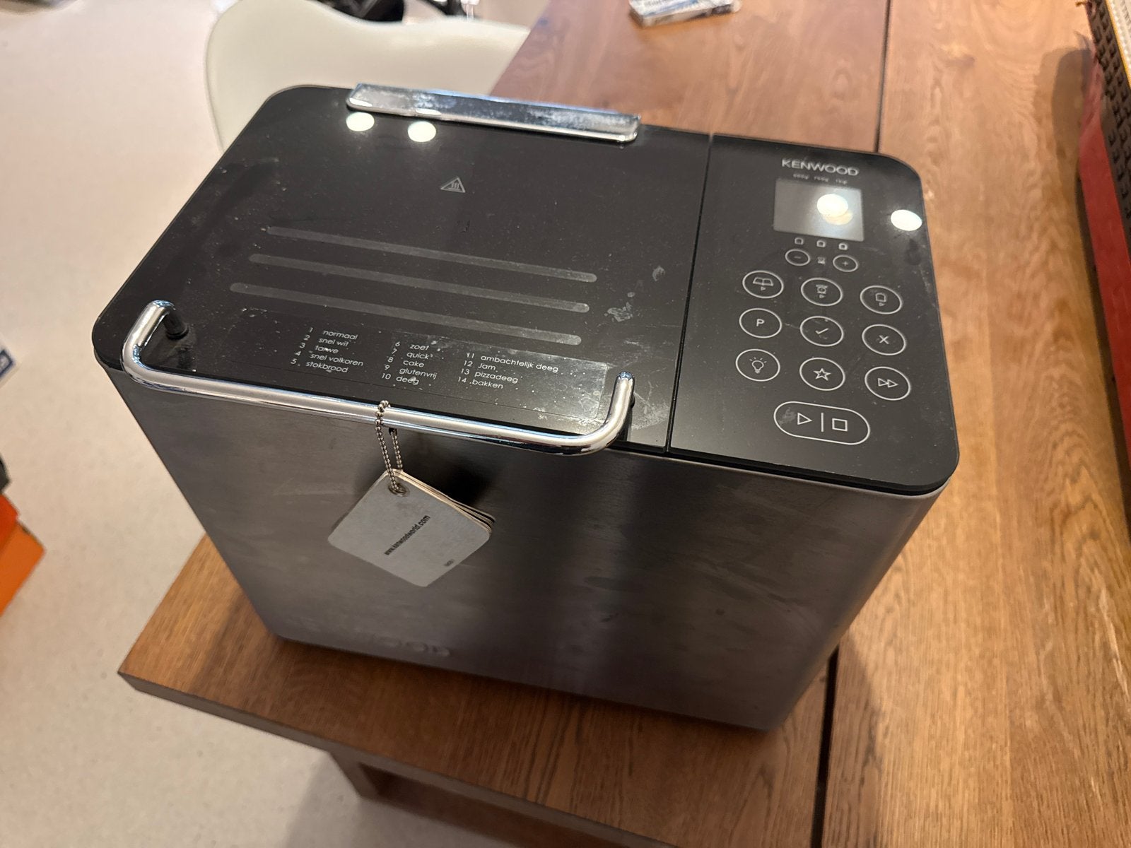 Kenwood Broodbakmachine BM450 - Zwart, Met timer, Gebruikt, 800 tot 1200 gram deeg, Ophalen of Verzenden