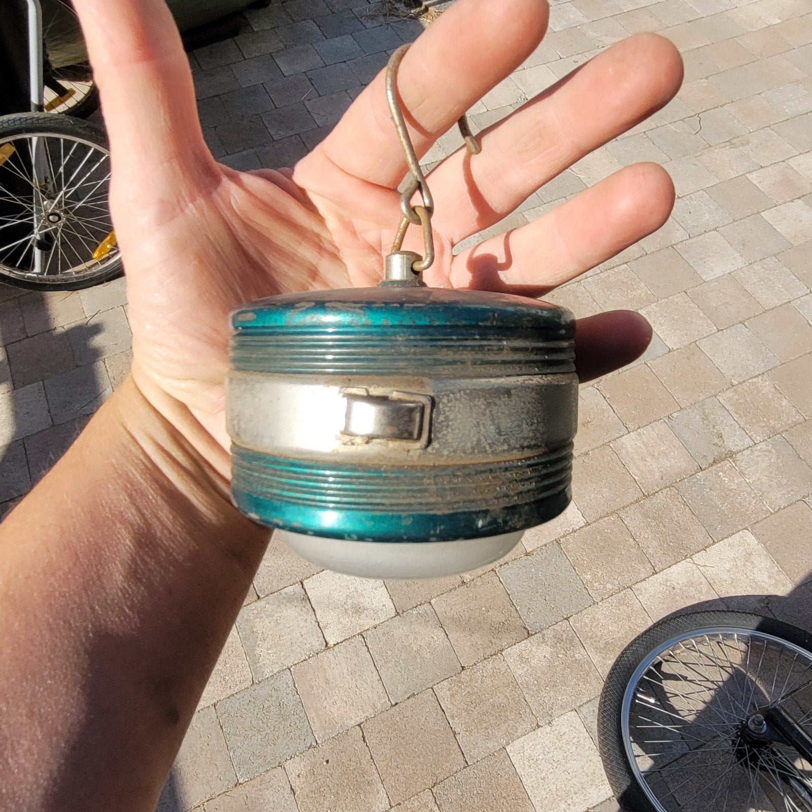 vintage. kampeer hanglampje, Ophalen of Verzenden, Gebruikt