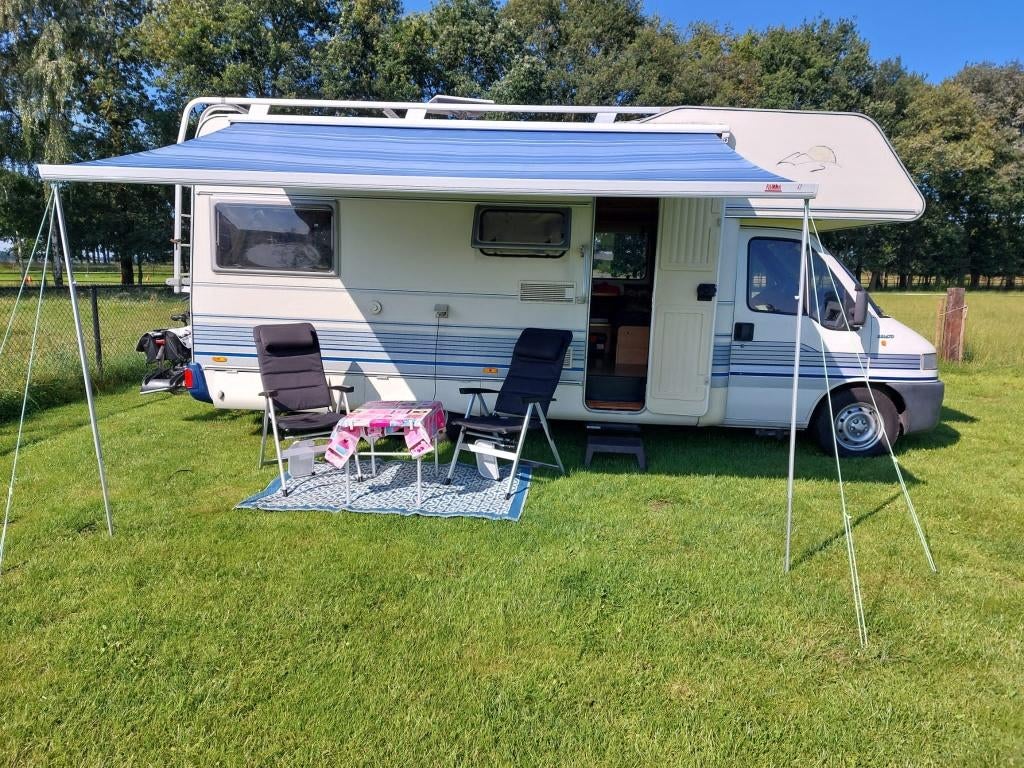 Fiat 230 ducato 2.8 jtd 6 persoon veiligheidsgordels bj.1999, Caravans en Kamperen, Campers, Fiat, Kluisje, Particulier, Luifel
