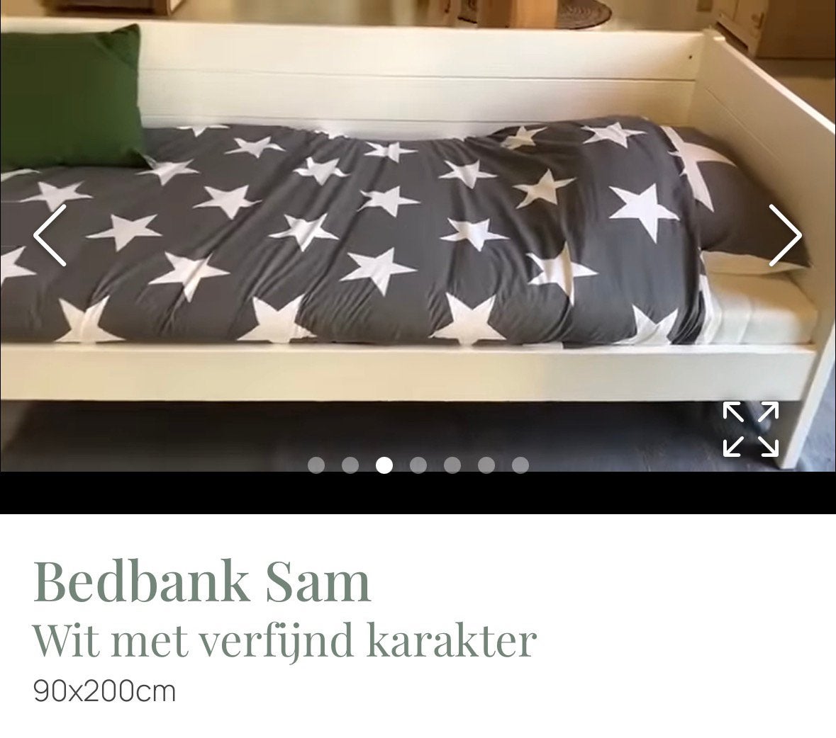 Bed wit 90x200, Ophalen, 85 tot 100 cm, Zo goed als nieuw, Lattenbodem