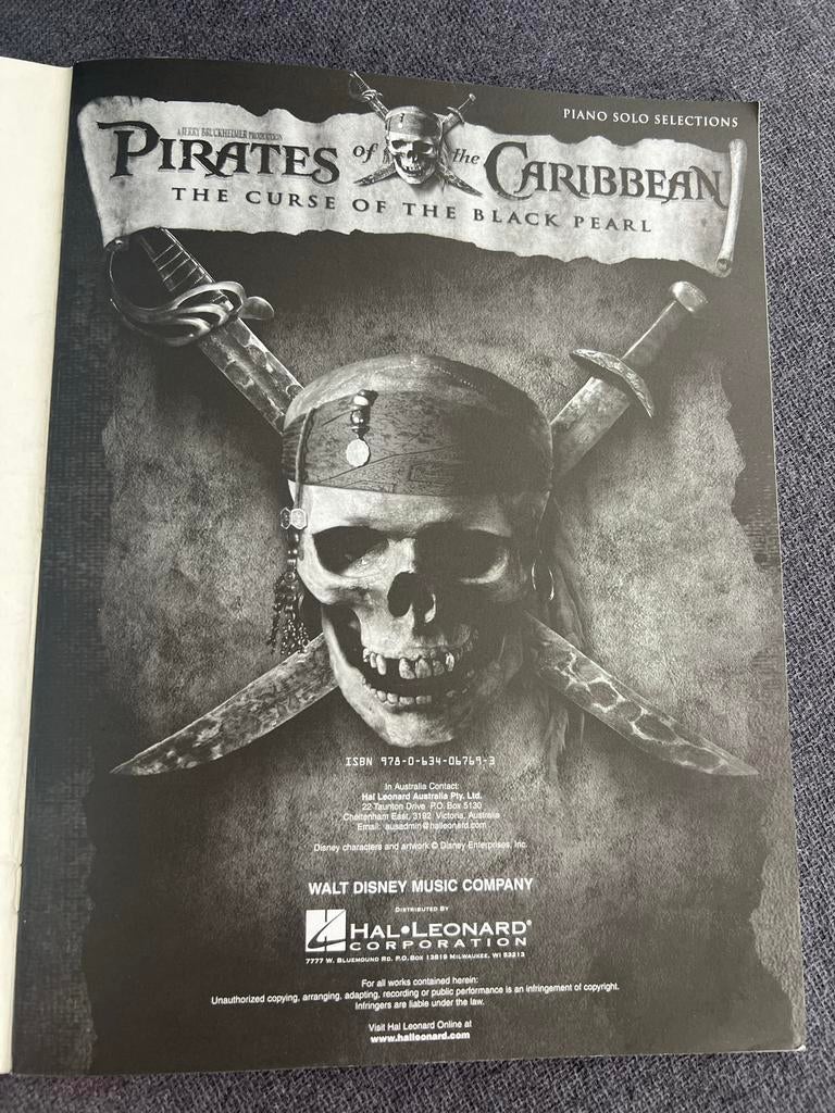 Pirates of the Caribbean: Piano Solo Selecties, Muziek en Instrumenten, Bladmuziek, Filmmuziek en Soundtracks, Ophalen of Verzenden