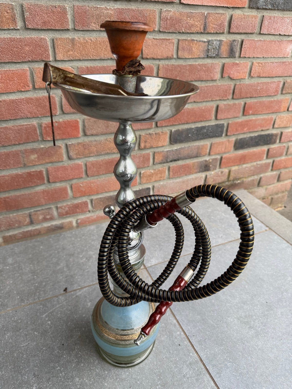 Vintage Waterpijp - Shisha met nieuwe slang en Kom, Ophalen, Gebruikt, (Water)pijp