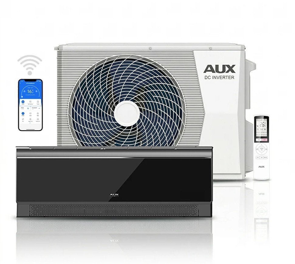 AUX C-Serie Airco 2,5 kW tot 7,0 kW – Wit & Zwart – WiFi, Verwarmen, Minder dan 60 m³, Nieuw, 3 snelheden of meer