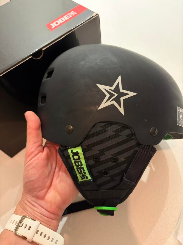 Jobe Base Kids Helm - Maat XS - Zwart/Groen, Ophalen, Zo goed als nieuw, Kind, Overige typen