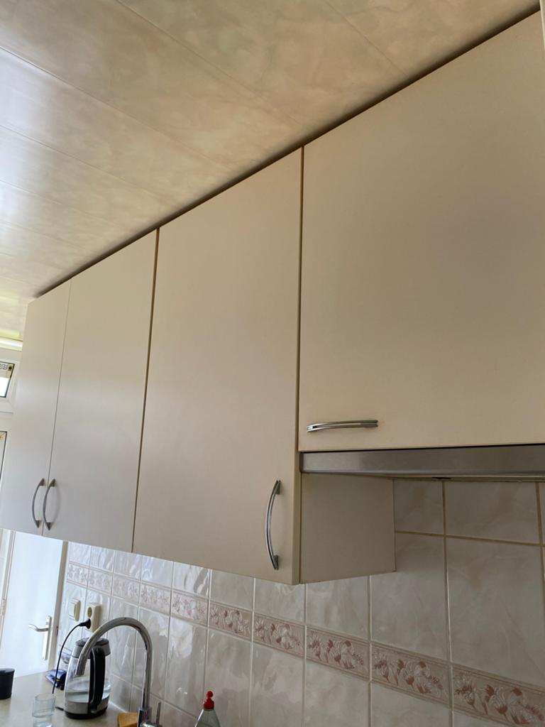 Rechte keuken met apparatuur, Huis en Inrichting, Keuken | Complete keukens, Ophalen, Gebruikt, Dubbelwandige keuken, Hout