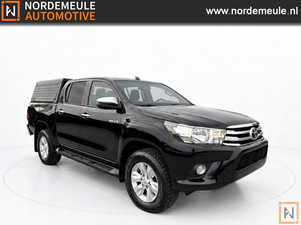 Toyota HILUX 2.4 D-4D COMFORT, Trekhaak, Cruise, Lane, Elektrische ramen, Zwart, Bedrijf, 2 stoelen