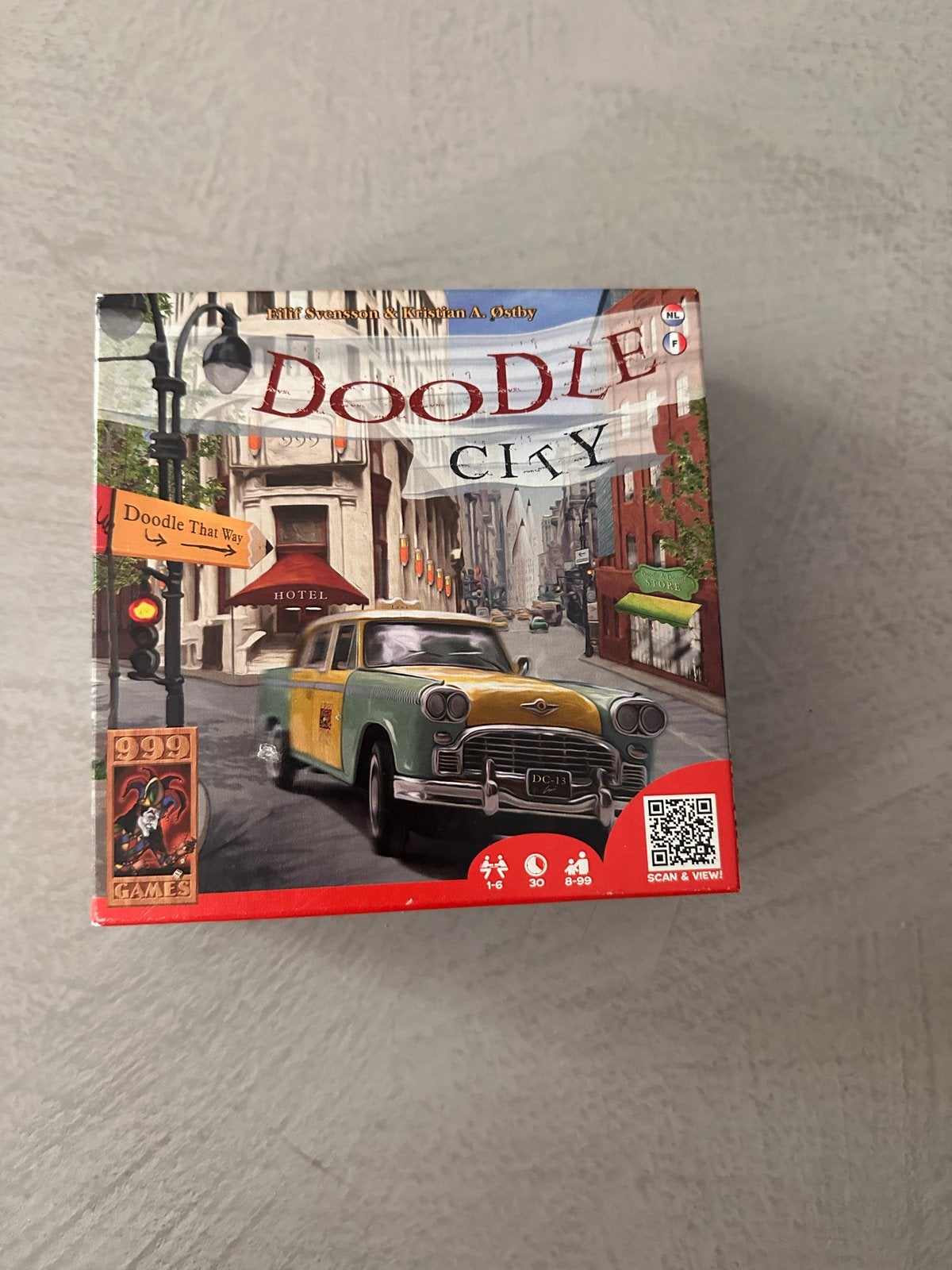 Doodle City - Als nieuw stedenbouw bordspel, Een of twee spelers, Ophalen of Verzenden, Zo goed als nieuw