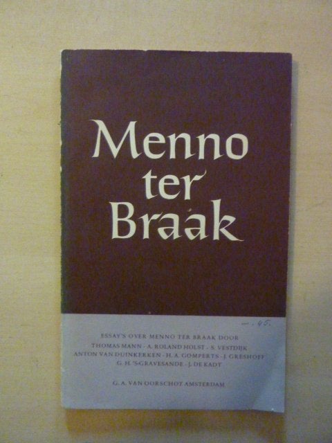 T. Mann ea - Menno ter Braak, Verzenden, Gelezen
