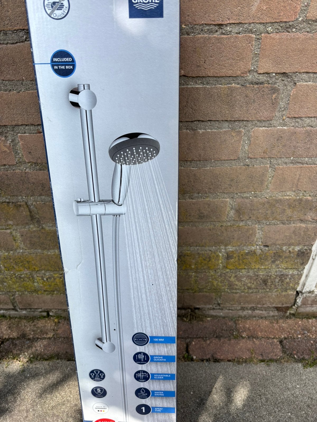 Grohe douchestang nieuw in pak exclusief dochekop, Ophalen, Nieuw, Chroom, Douche