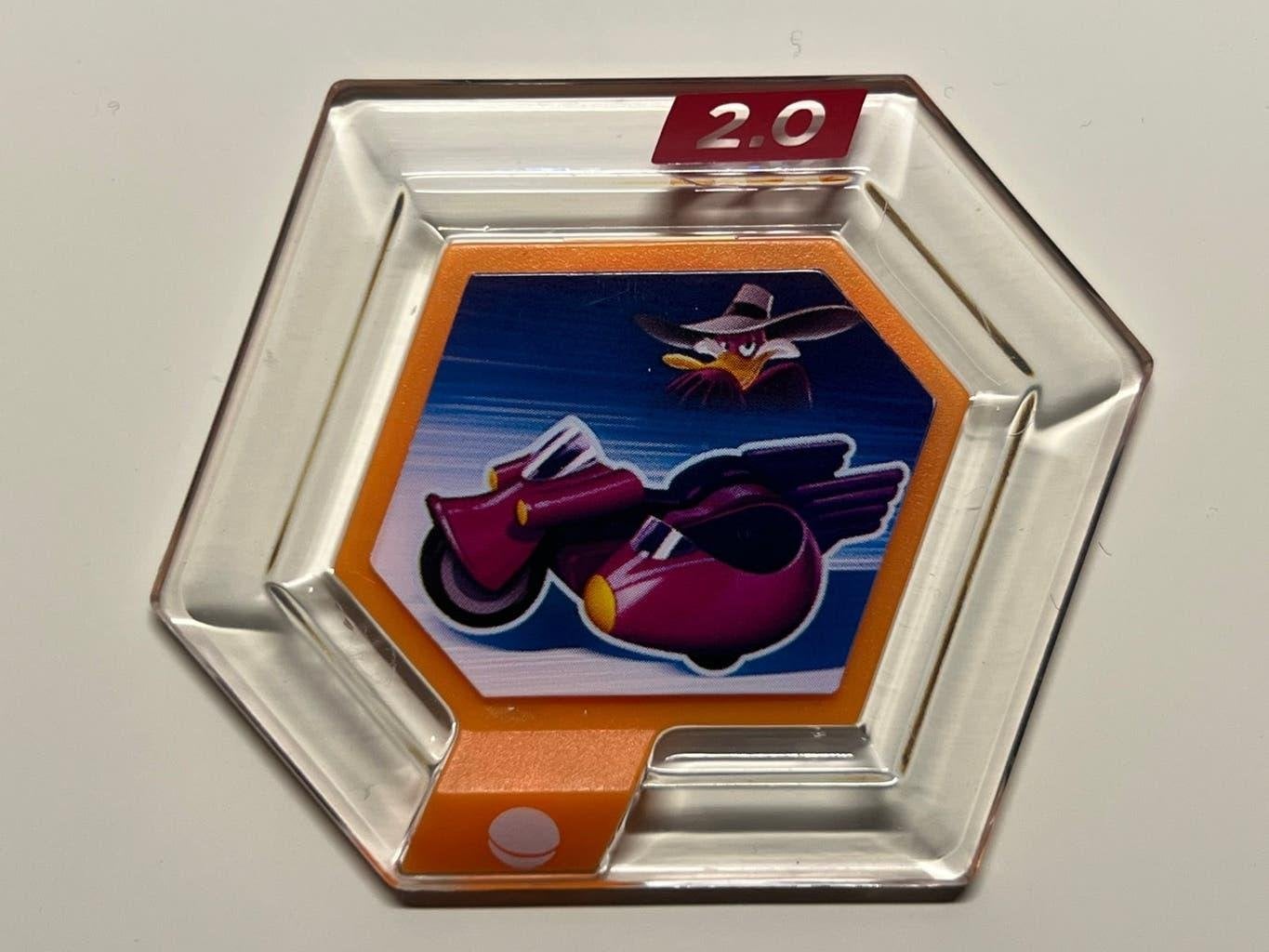 Disney Infinity 2.0 Darkwing Duck’s Ratcatcher power disc, Ophalen of Verzenden, Donald Duck, Zo goed als nieuw, Beeldje of Figuurtje