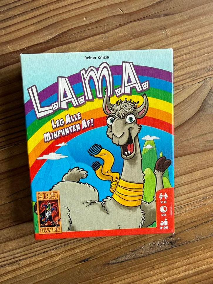 L.A.M.A. Kaartspel - Leg Alle Minpunten Af!, Een of twee spelers, Ophalen of Verzenden, Zo goed als nieuw
