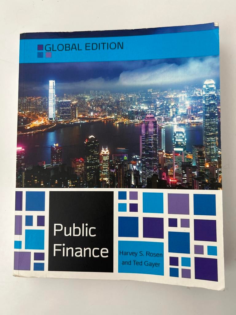 Public Finance - Harvey S. Rosen & Ted Gayer (Global Edition, Ophalen of Verzenden, Gelezen