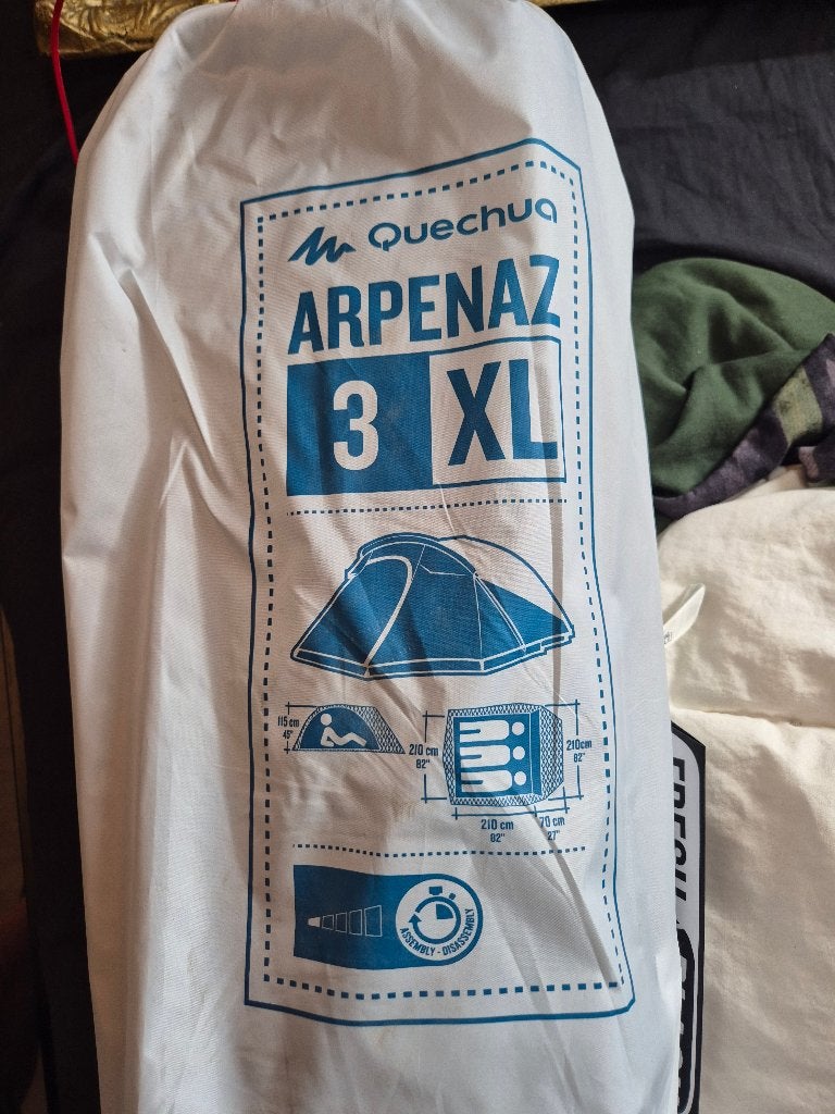 Nieuwe,  ongebruikte! Quechua Arpenaz 3xl Fresh & Black tent, Ophalen, Nieuw, Tot en met 3