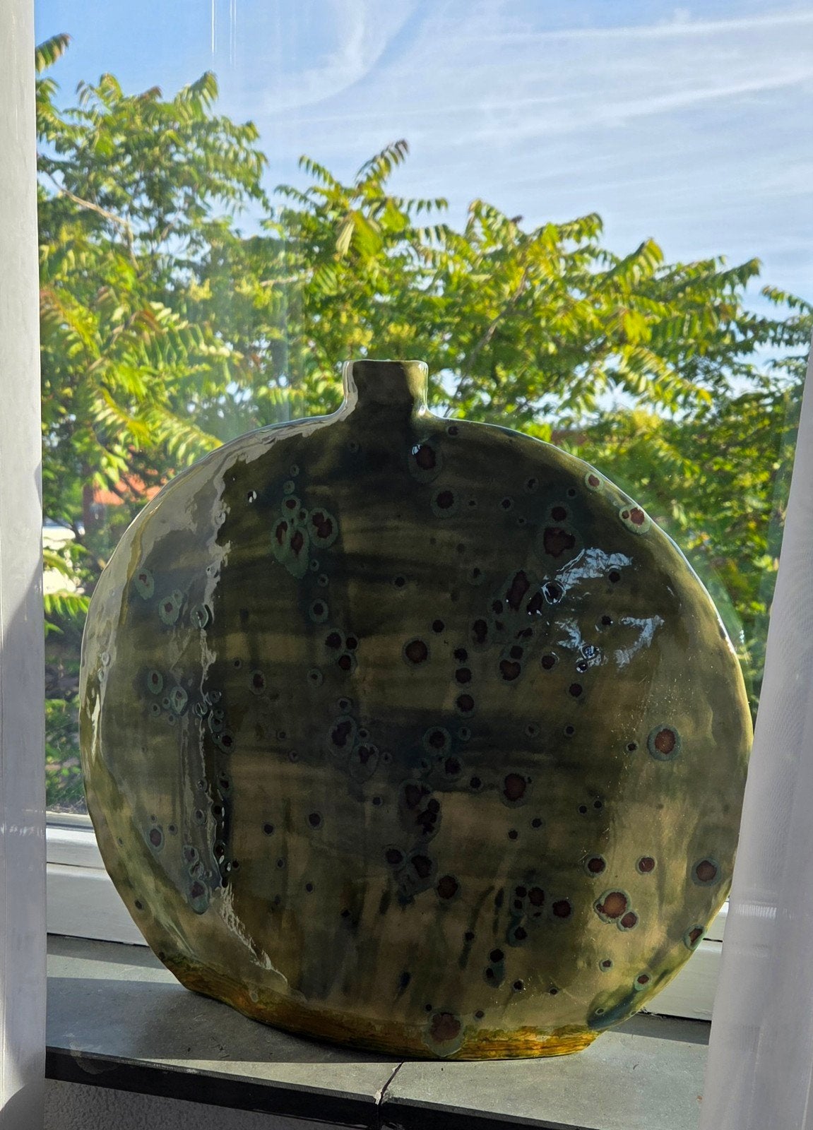 Handmadeart platte vaas, Ophalen, Handgemaakt, 35 cm, Nieuw