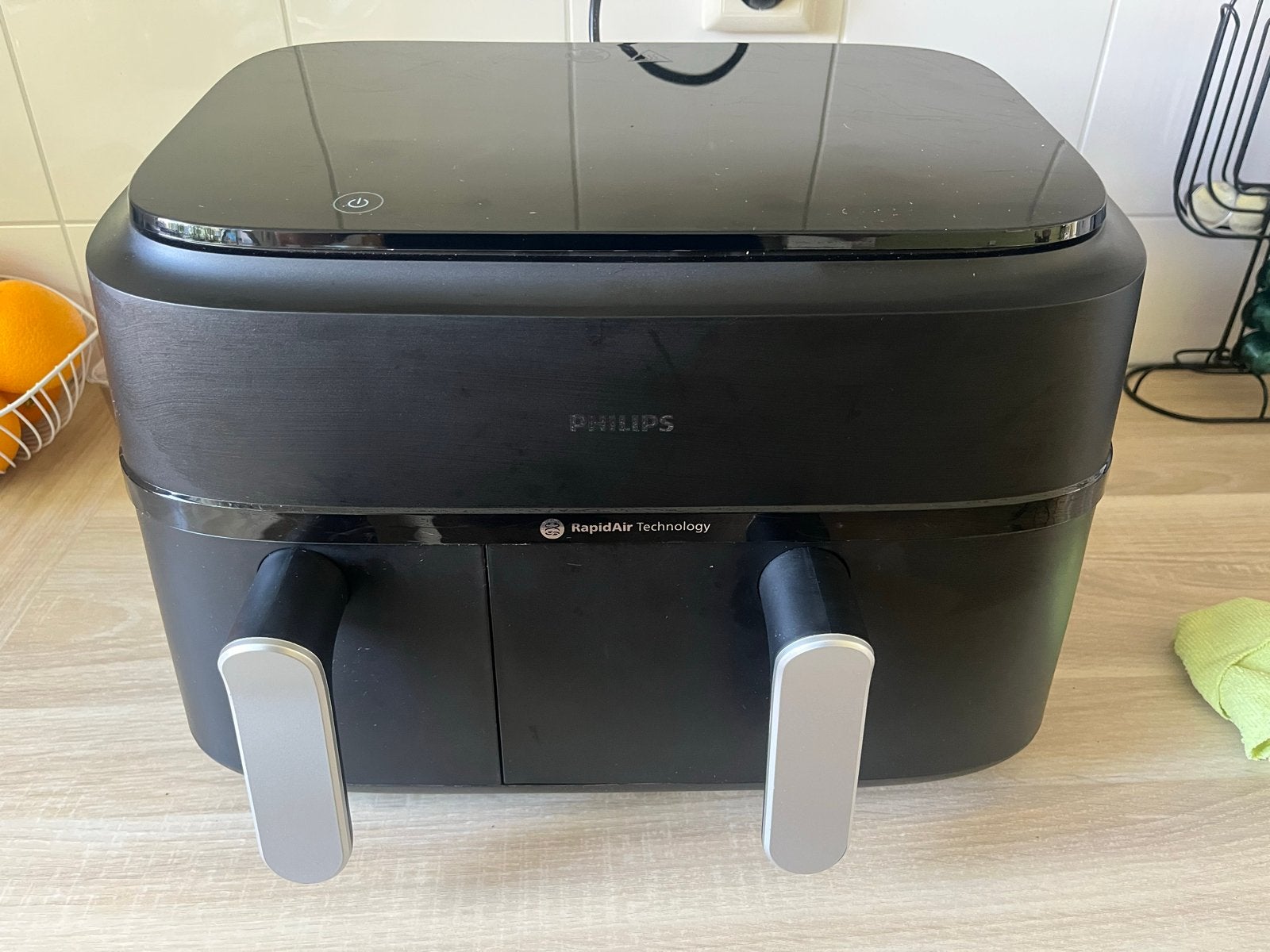 Philips Airfryer NA351/00 - Duo-friteuse met RapidAir Tech, 4 liter of meer, Ophalen, Zo goed als nieuw, Duo-friteuse