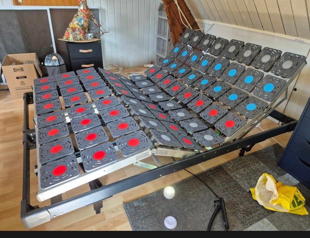 Elektrische verstelbare lattenbodem 140x200 cm, Ophalen, Gebruikt, Tweepersoons, 140 cm