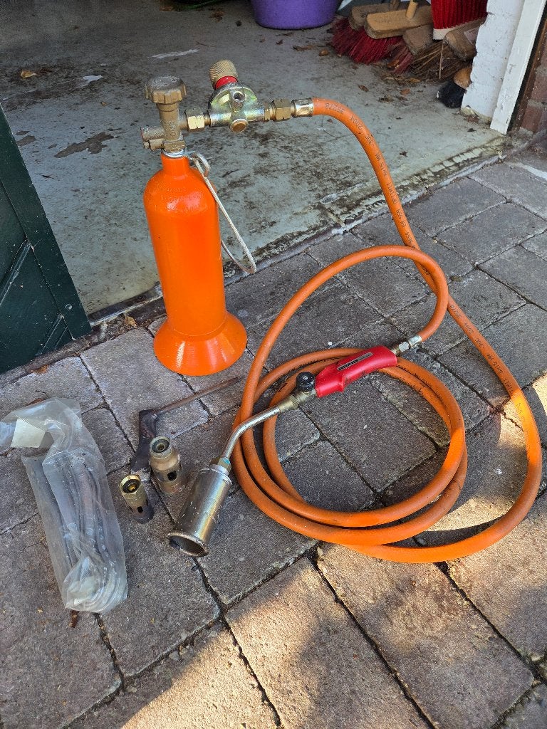 soldeerbrander met gasfles, Doe-het-zelf en Verbouw, Ophalen, Gebruikt