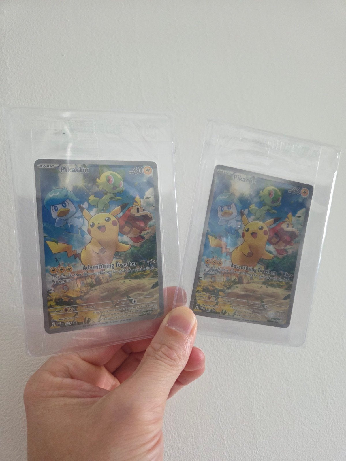 Pikachu SVP 027 Sealed Promo (4x), Hobby en Vrije tijd, Verzamelkaartspellen | Pokémon, Ophalen of Verzenden, Zo goed als nieuw