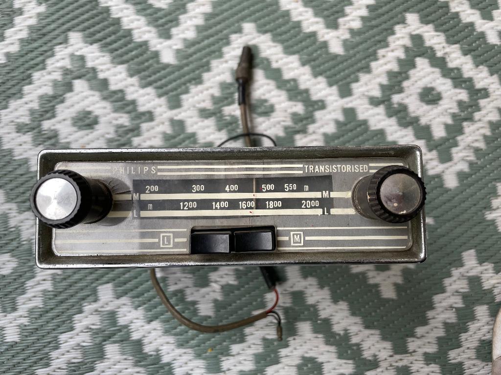 Vintage Retro Philips LW/MW Transistor Autoradio, Ophalen of Verzenden, Gebruikt