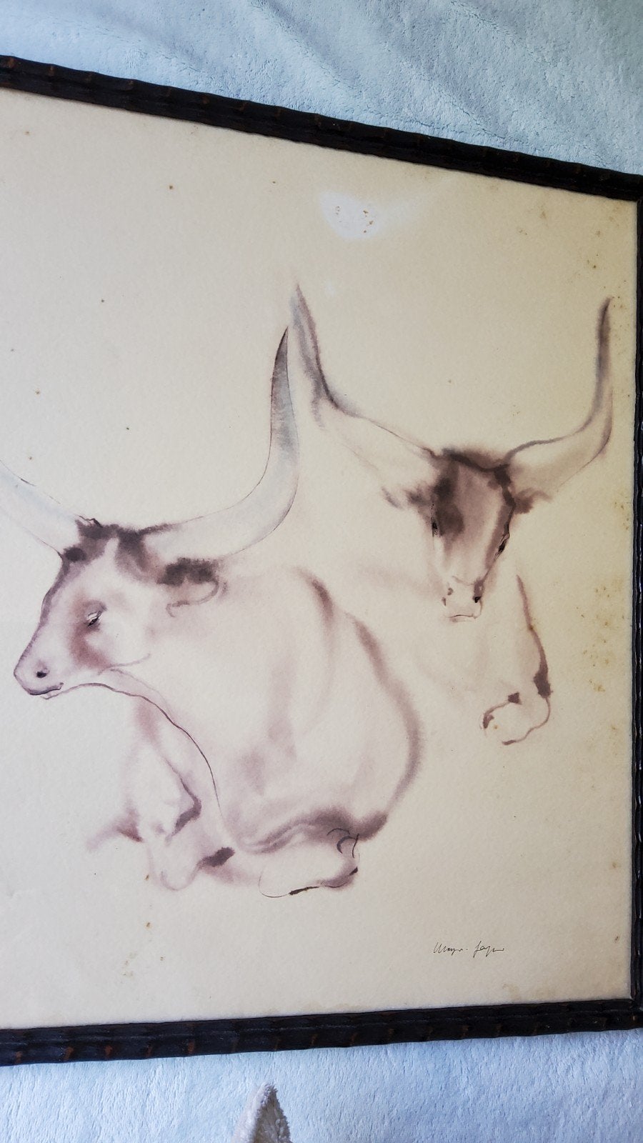 2 oude retro schilderijen Klaus Meyer-Gasters Aquarellen., Ophalen of Verzenden