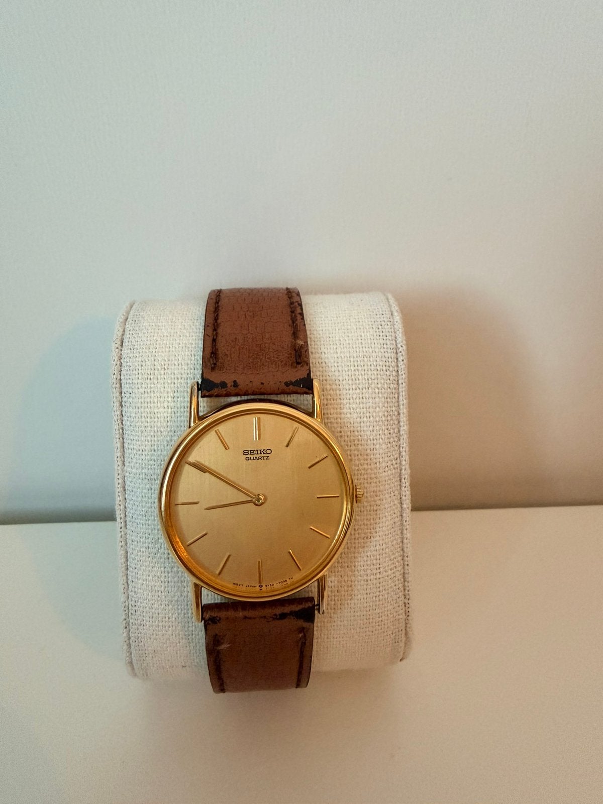 Vintage Seiko Ultra-Thin Dresswatch 5Y30-7000 MINT/NOS Staat, Verzenden, Zo goed als nieuw, Leer, Seiko