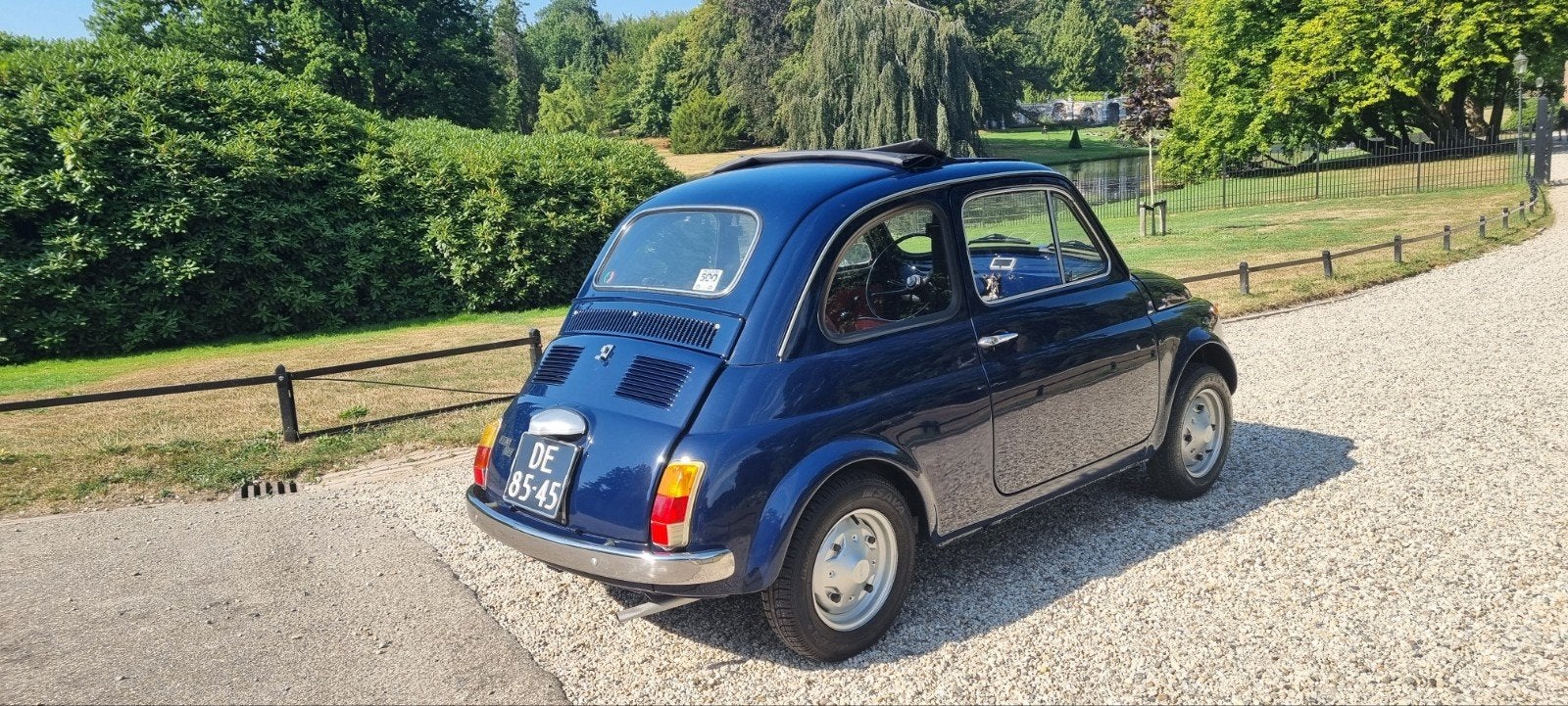 Te koop in zeer nette staat oldtimer  FIAT 500 R, Achterwielaandrijving, 594 cc, Cabriolet, Blauw