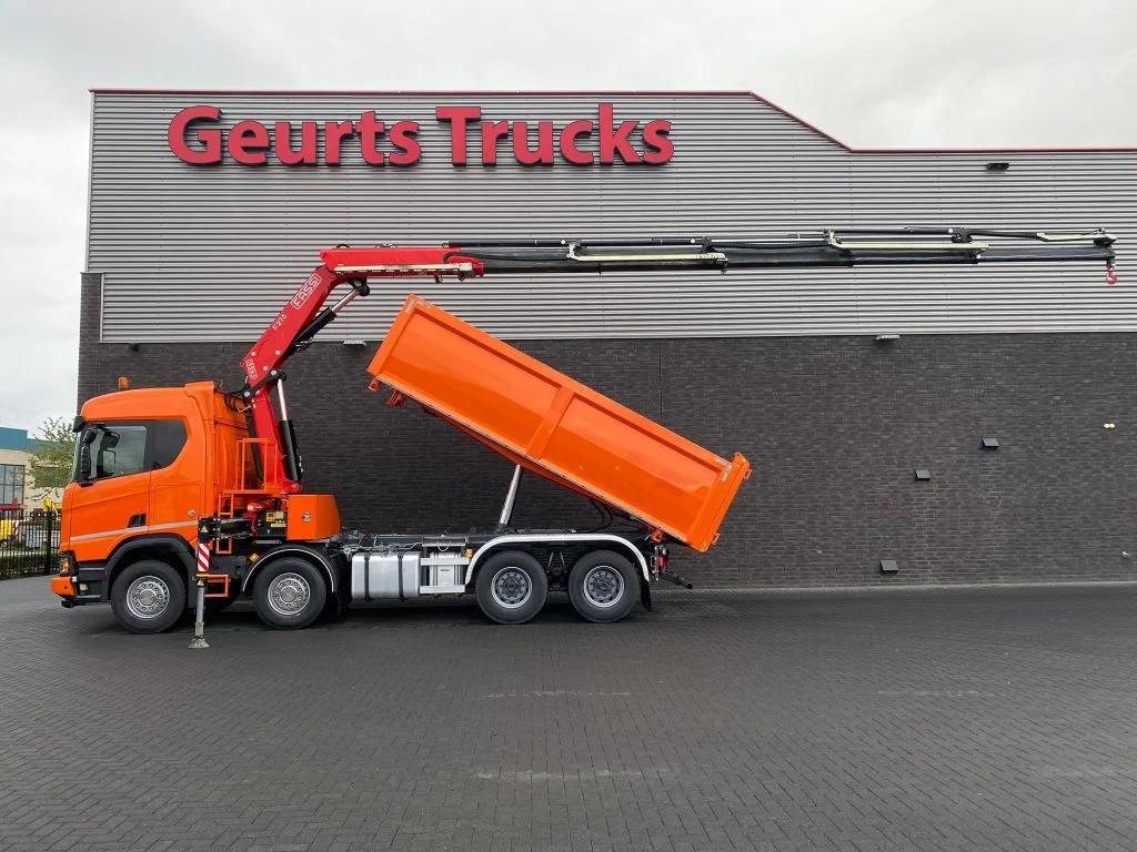 Scania R650 V8 NGS XT 8X4 + KIPPER + FASSI F275A.2.25 KRAAN/, Auto's, Vrachtwagens, Automaat, Achterwielaandrijving, Euro 6, Bedrijf