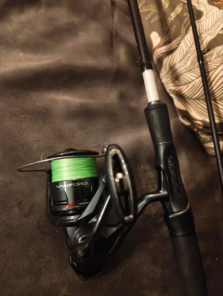Vanford 4000 + shimano yasei bb zander river jig m 7-25g, Ophalen of Verzenden