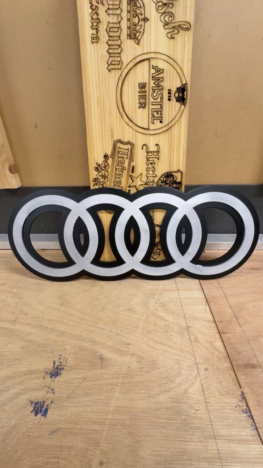 Houten Audi Bord, Verzamelen, Ophalen of Verzenden, Nieuw, Auto's