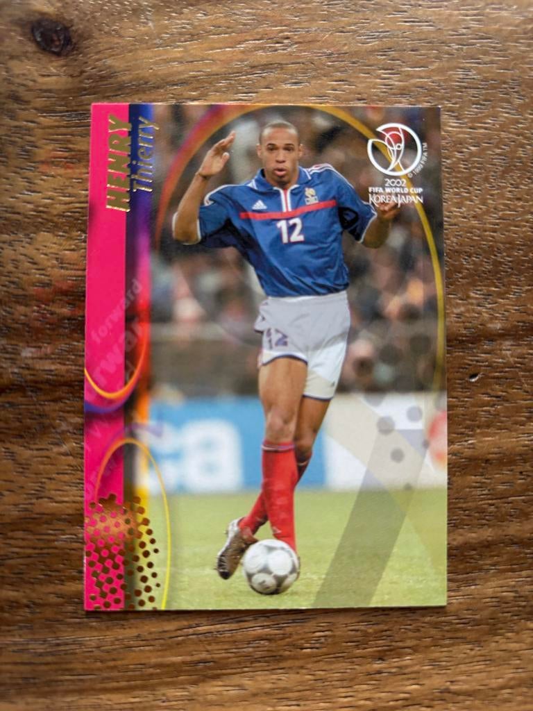 Thierry Henry Spelerskaart - FIFA World Cup 2002, Verzamelen, Sportartikelen en Voetbal, Ophalen of Verzenden, Zo goed als nieuw