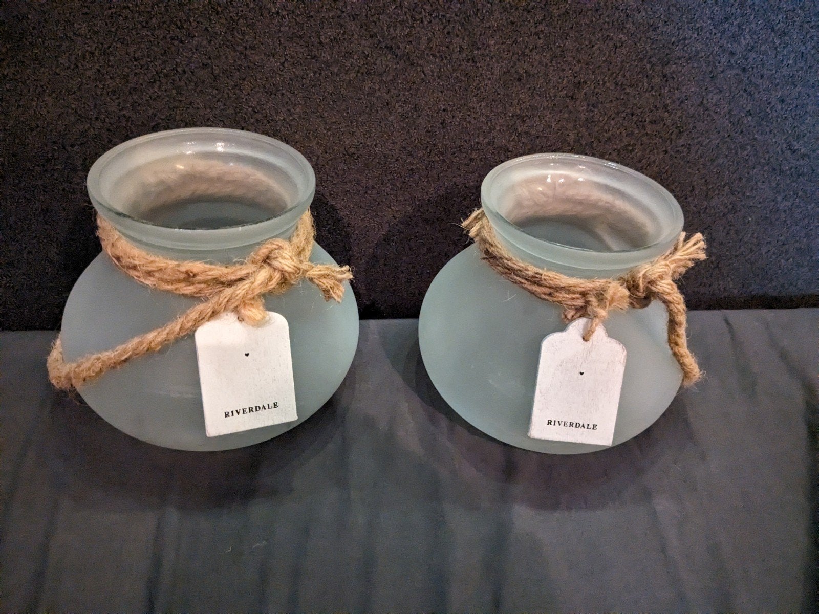 Riverdale windlichten, Ophalen of Verzenden, Glas, Crème, Windlicht