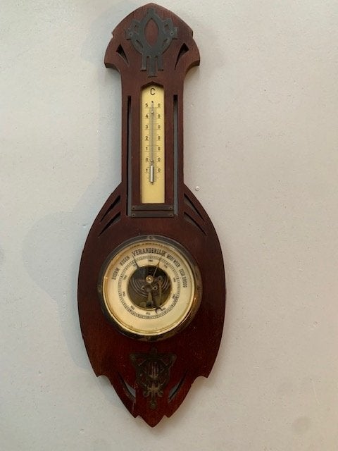 jugenstil barometer, Ophalen of Verzenden