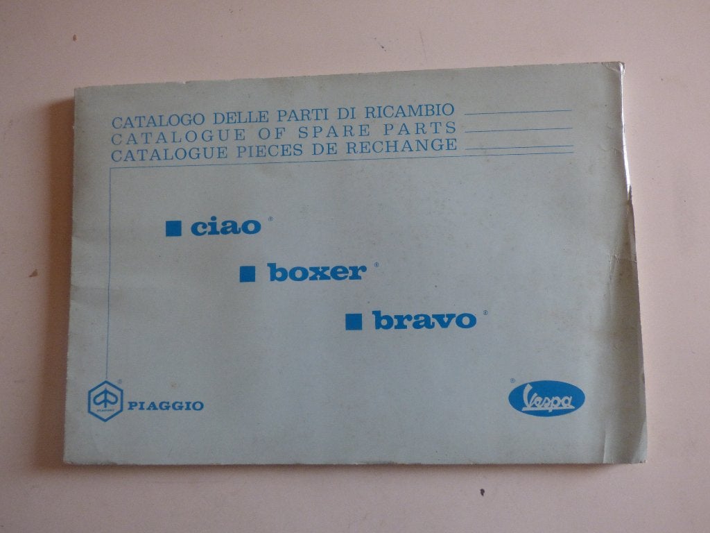 PIAGGIO VESPA CIAO & BOXER & BRAVO ONDERDELENLIJST, Ophalen of Verzenden, Gebruikt