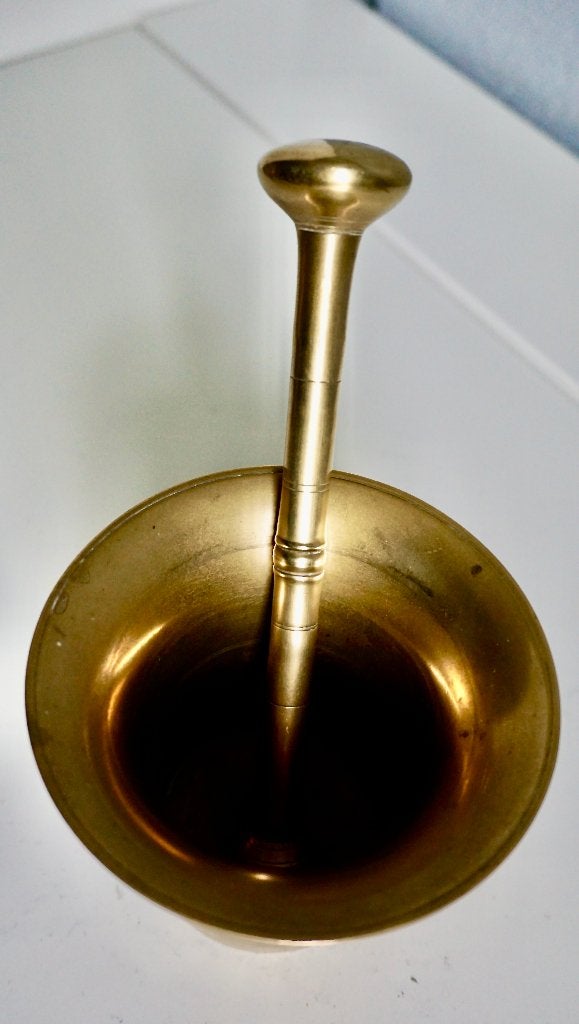 Messing vijzel, Ophalen of Verzenden, Koper