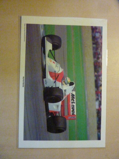 Foto afbeelding - Ayrton Senna McLaren, Verzenden, Voor 1940, Zo goed als nieuw, Overige onderwerpen