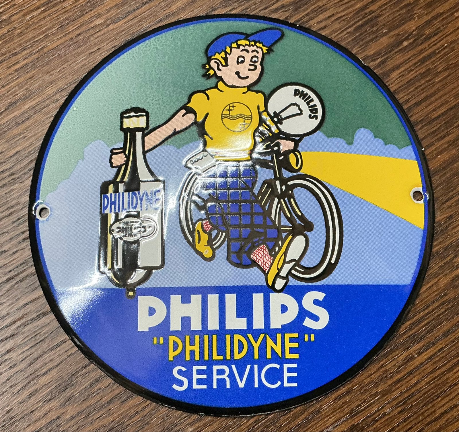 Emaille deurpostje PHILIPS, Ophalen of Verzenden