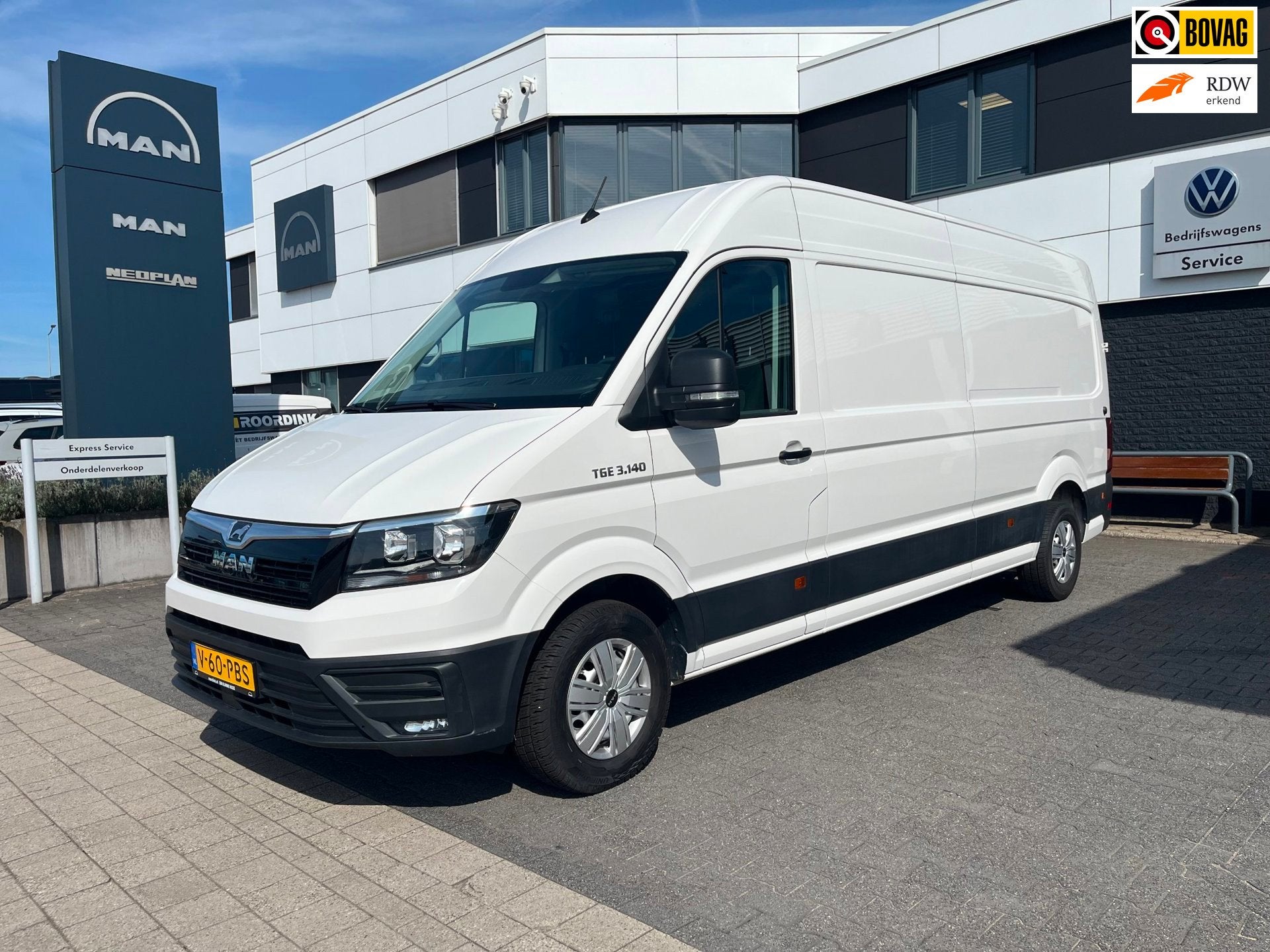 MAN TGE 35 L4H3 lange wielbasis, cruisecontrol, multistuur, Stof, Gebruikt, 4 cilinders, Wit
