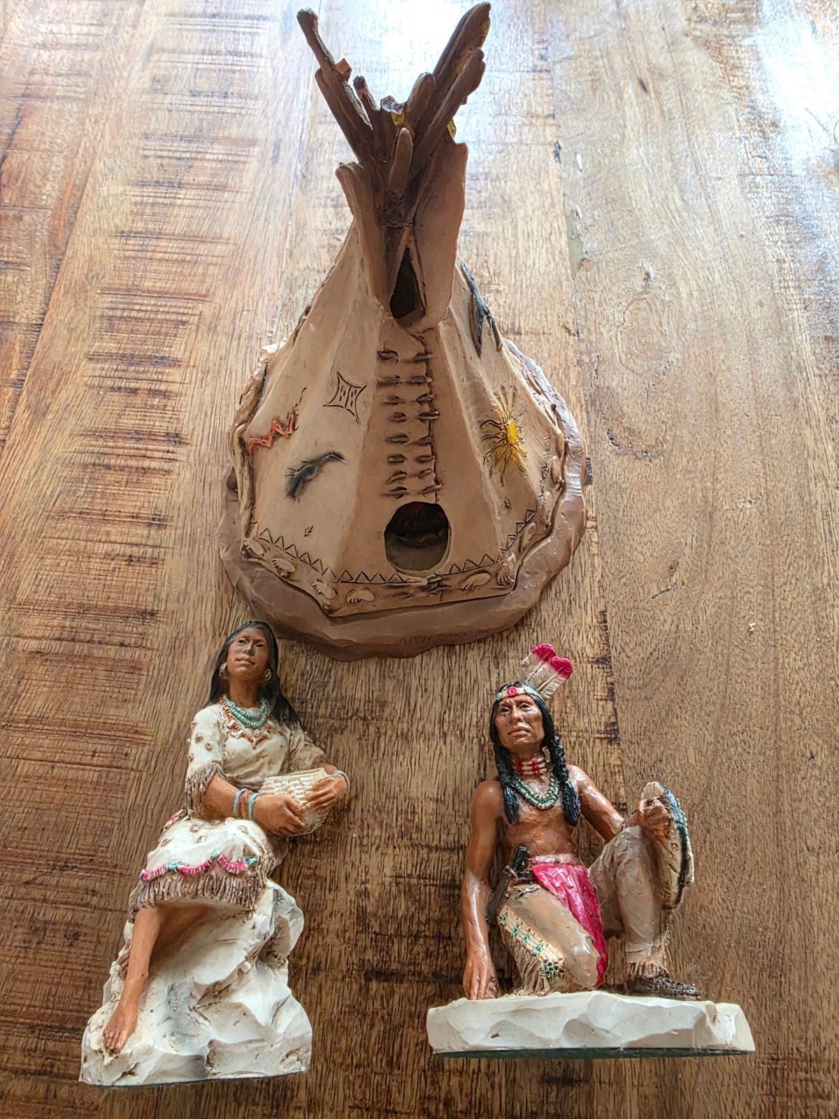 Indianen beeldjes set - Castagna 1989, Groep mensen, Minder dan 20 cm, Ophalen of Verzenden, Beeld