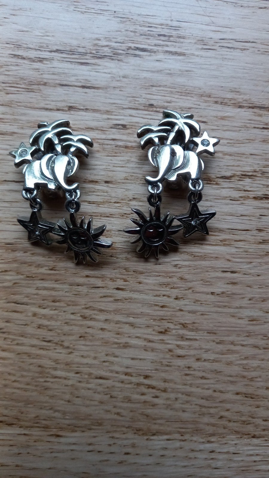 Oorbellen klips zomers thema, Ophalen of Verzenden, Zo goed als nieuw, Zilver, Overige materialen