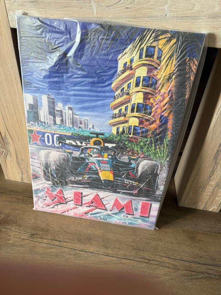 Max Verstappen Miami Canvas schilderij, Ophalen, Nieuw, Formule 1