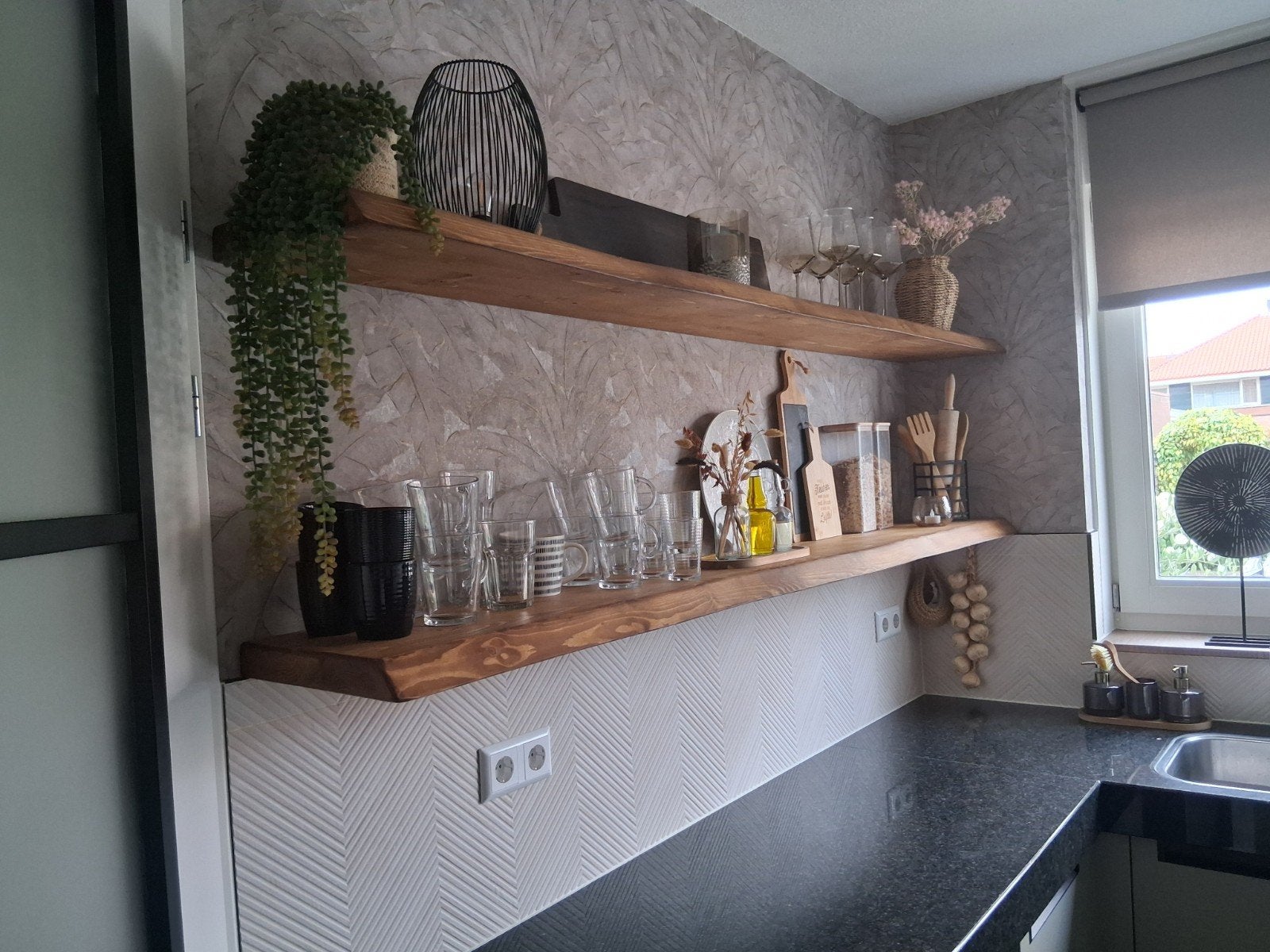 zwevende boomstam wandplank NIEUW, Huis en Inrichting, Woonaccessoires | Wandplanken en Boekenplanken, Ophalen, Nieuw