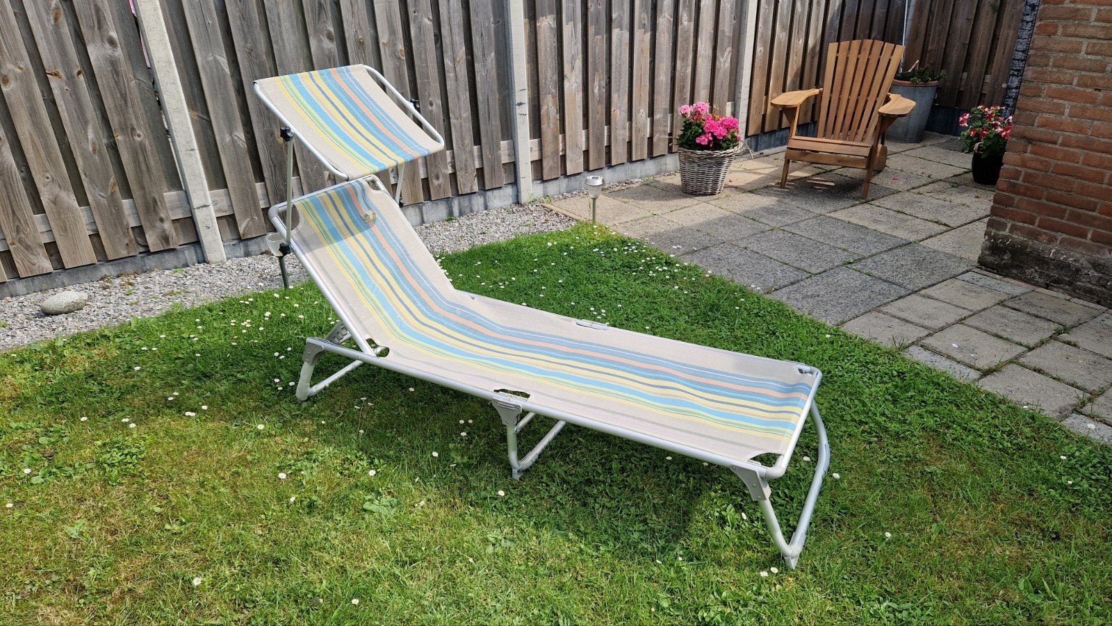 Zonnebed Bardani, Tuin en Terras, Ligbedden, Ophalen, Zo goed als nieuw, Aluminium, Verstelbaar